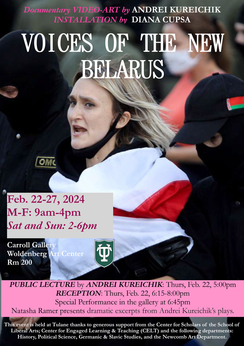 Flyer for Voices of the New Belarus event