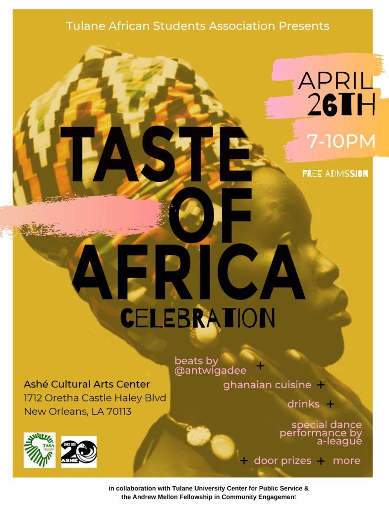 Flyer for Tastes of Africa (Caleb Smith)