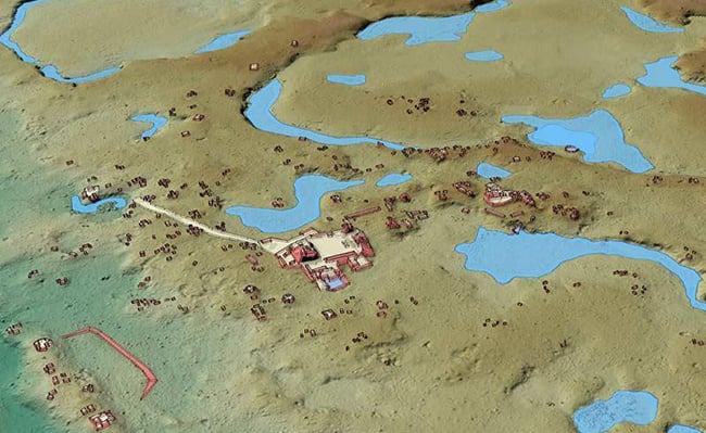A 3D overview of the Classic Maya site of La Corona.