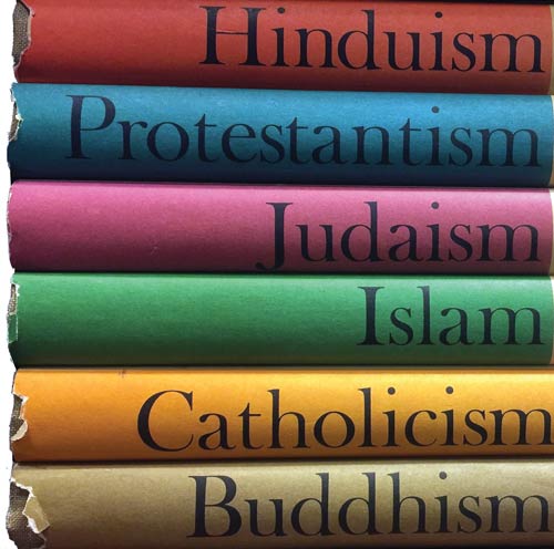 Stack of religious books