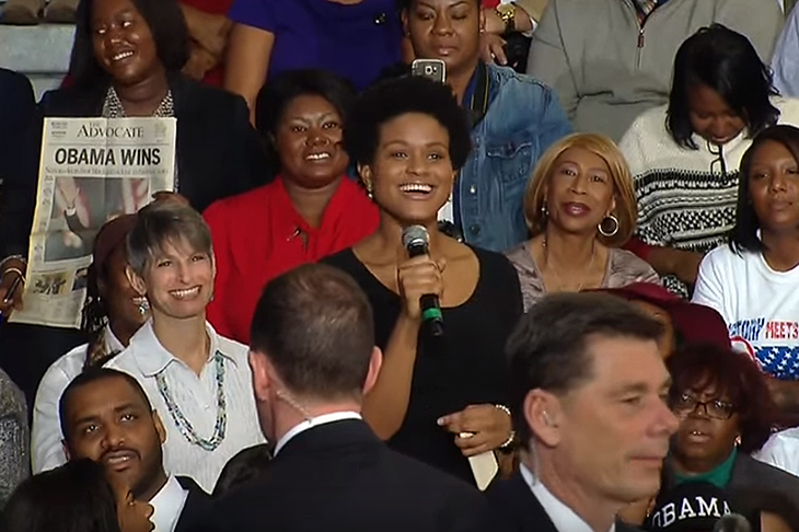 Anjana Turner attended a town hall meeting and spoke with President Barack Obama