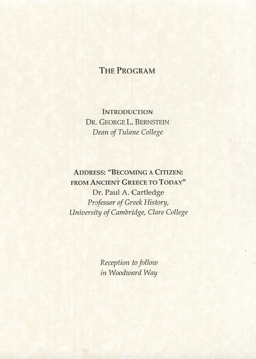 Program for the 2004 Georges Lecture