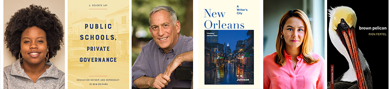 Sample of authors and book covers for the 2023 New Orleans Book Festival at Tulane