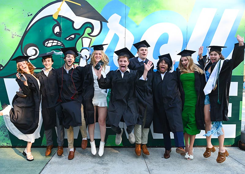 Tulane School of Liberal Arts Graduates Pose after Commencement