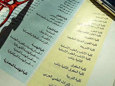 Arabic Language written on papers