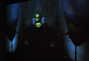 video still from wall projection