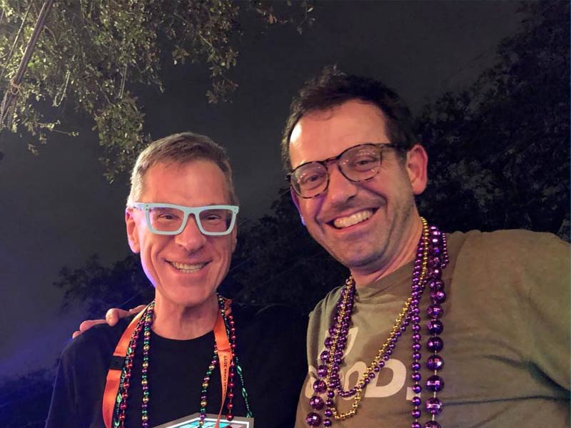 Dean Bordnick (School of Social Work) and Dean Edwards at the Krewe of Celopatra