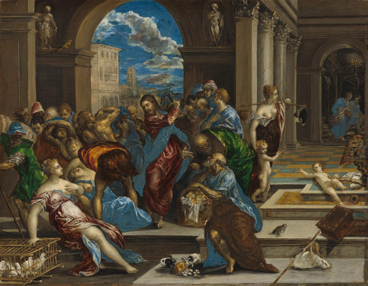 Painting of Christ Cleansing the Temple