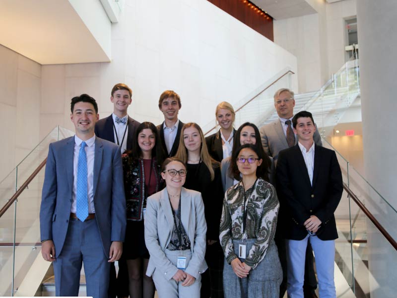 Tulane students at the CSIS Headquarters in Washington, D.C.