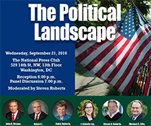 Flyer for Panel on the Political Landscape