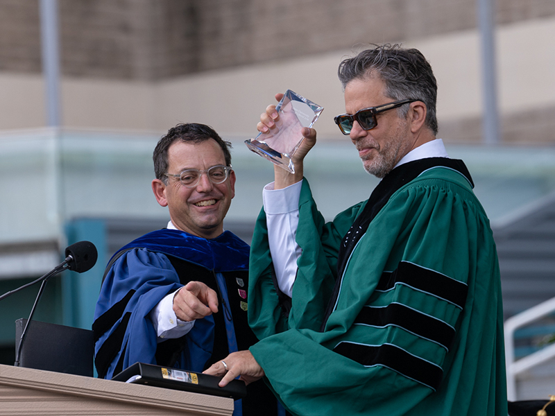  Brian Edwards and Robert Fyvolent at Commencement 2022