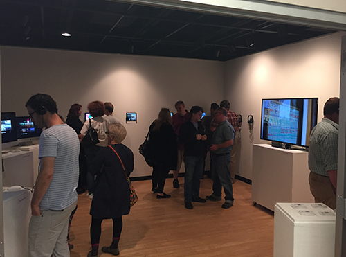 A public exhibit at the 2016 Expanding Media Symposium at Southern Illinois University