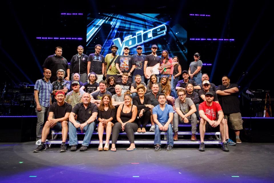 The Voice Cast and crew in Indio, California.