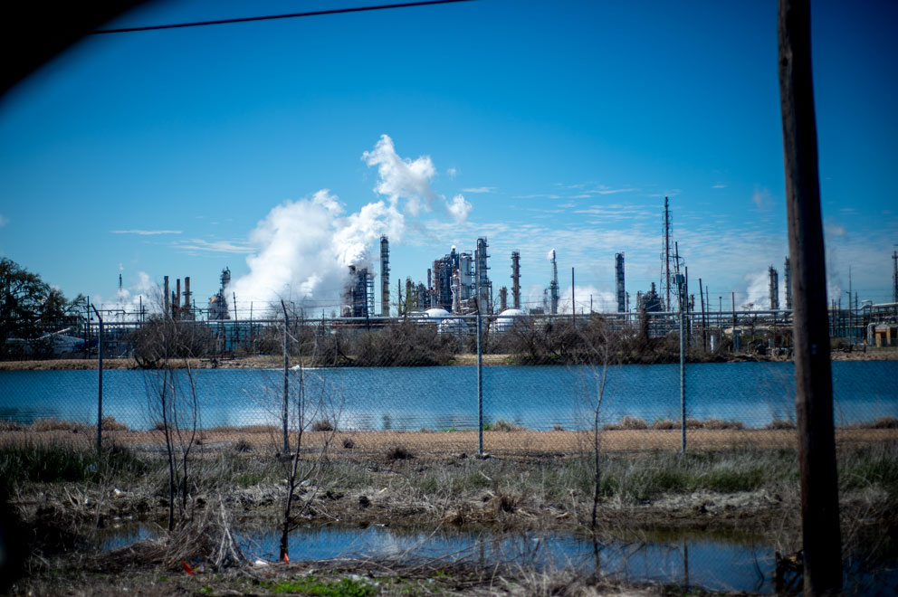 Shell Norco spewing polution into the Environment. Photo Paula Burch-Celentano