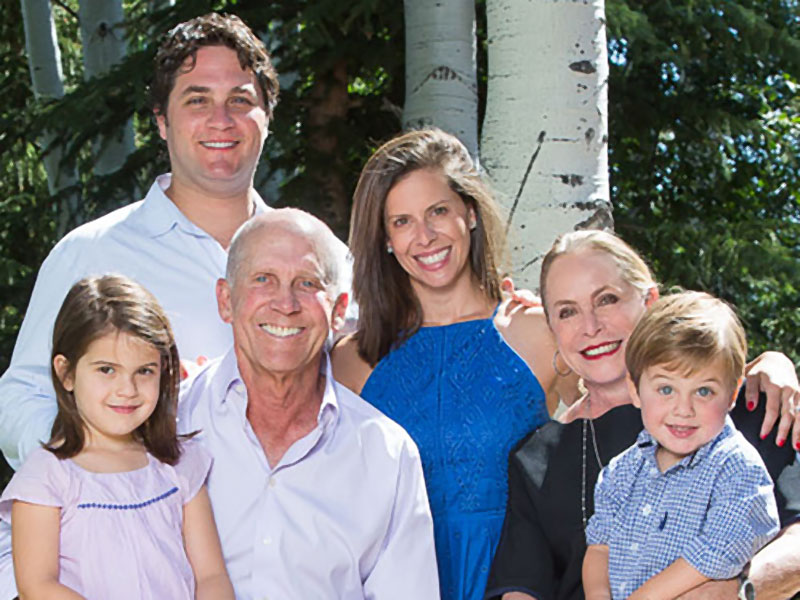 Ashli Rosenthal Blumenfeld, Todd Blumenfeld, their two children, and William and Rozanne Rosenthal