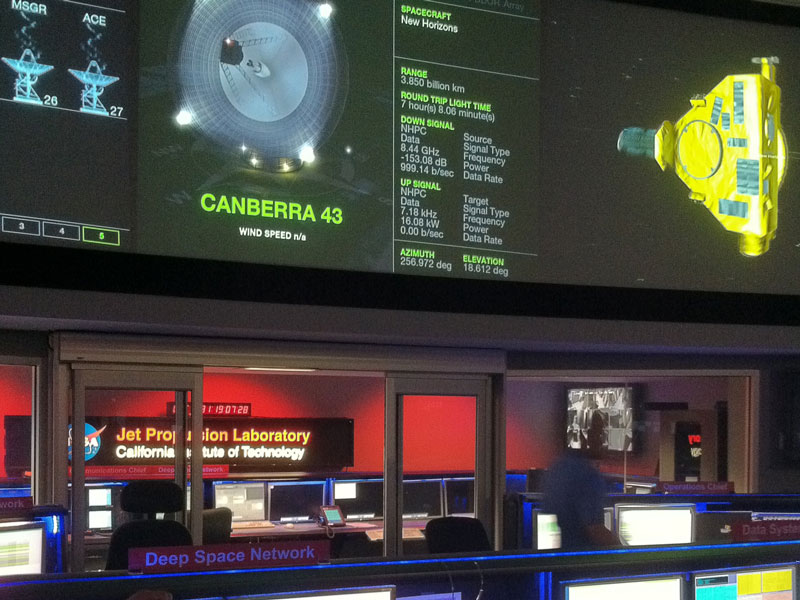 Samuel Stone (LA '13, GM LA '14) at Mission Control at NASA's Jet Propulsion Lab