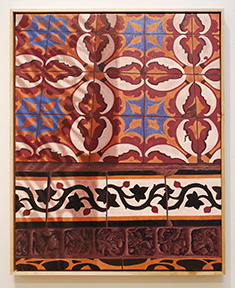 painting of hand-painted ceramic tile