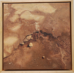 painting of cracks in sidewalk with light and shadows