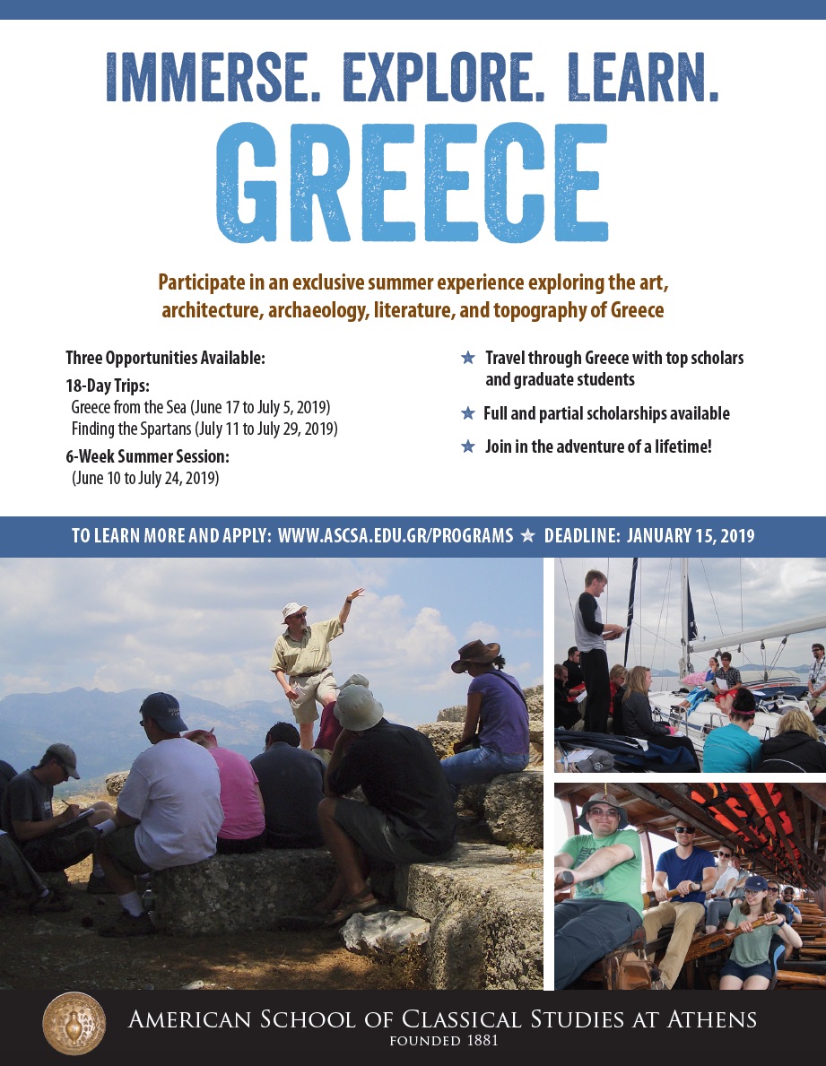 ASCSA Greece 2019 flyer