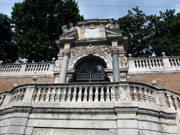 Quirinal hill, Rome. Entry portal to the Colonna gardens.