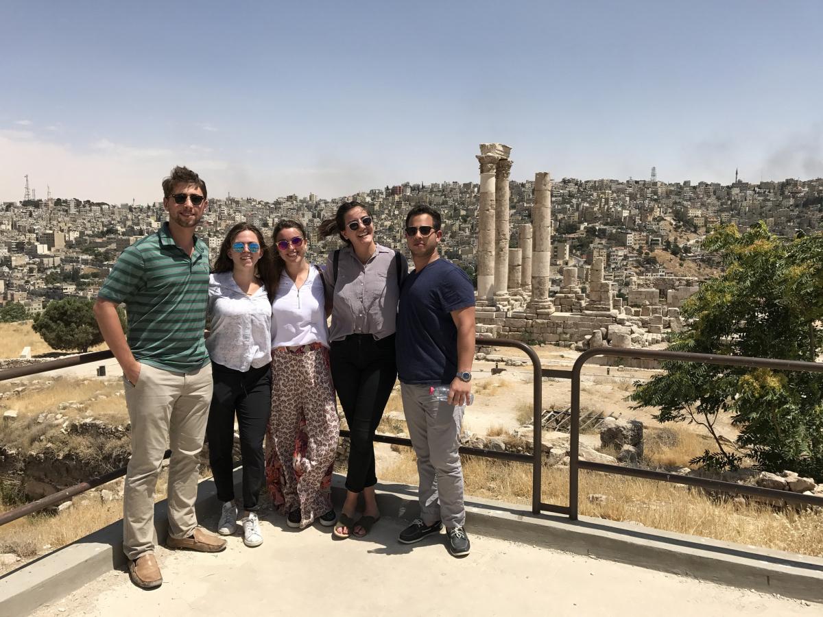 Nadherny with other Tulane students in Amman, Jordan
