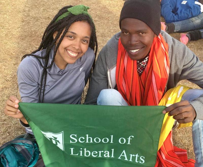 Terez Hobson with Victor, a post-secondary student from the Ngong Road Children's Association