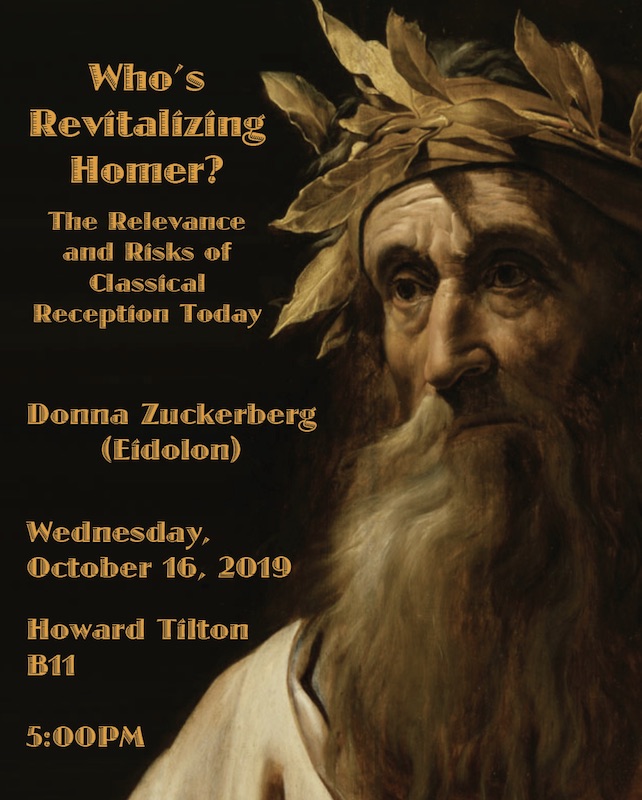 Flyer for "Who's Revitalizing Homer?" lecture
