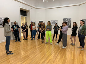 Group of people at the Tulane MFA Exhibition #2, 2019