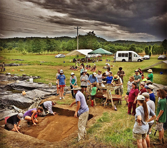 Archaeological dig in North Carolina