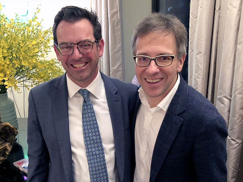 Dean Brian Edwards visits with Eurasia Group founder and author Ian Bremmer