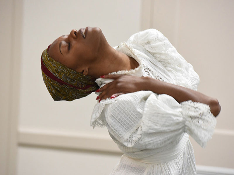 Jarrell Hamilton performs her own choreography (Photo by Jeff Strout)