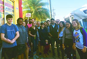Students at Ideal Market, a Latin American food market located in Mid City, New Orleans.