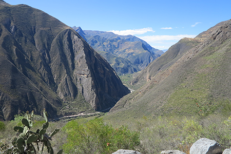 The landscape around Huari archaeological site, Peru