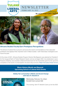 Celebrating Black History Month - February 16, 2022 Newsletter