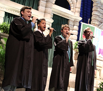 Student Quartet performing at Commencement