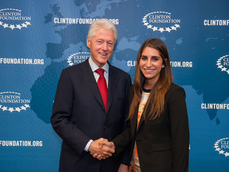 Nicole London (LA '13) with President Bill Clinton in New York.