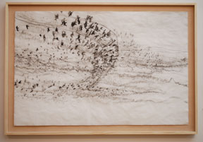 print by Cassie White resembling flock of birds
