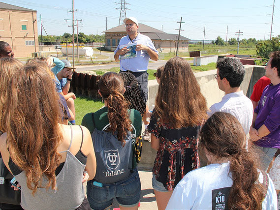 Tulane students participating in the Focus on the Environment series