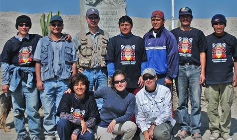 John Verano with excavation team members at the site of El Brujo, Chicama River Valley
