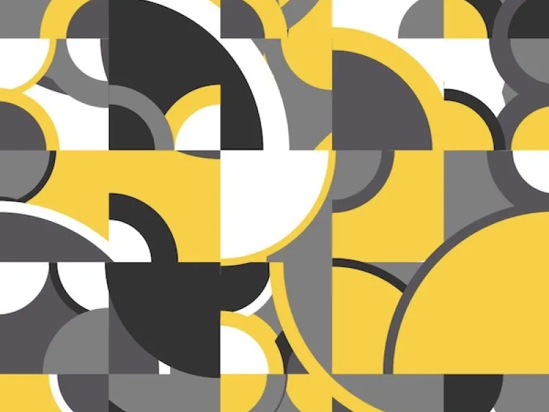 Code Processing digital abstraction in black yellow and white