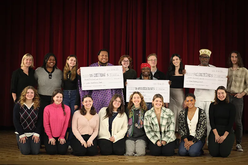 Professor Leslie Scott's Philanthropy & Social Change Class and Award Recipients.