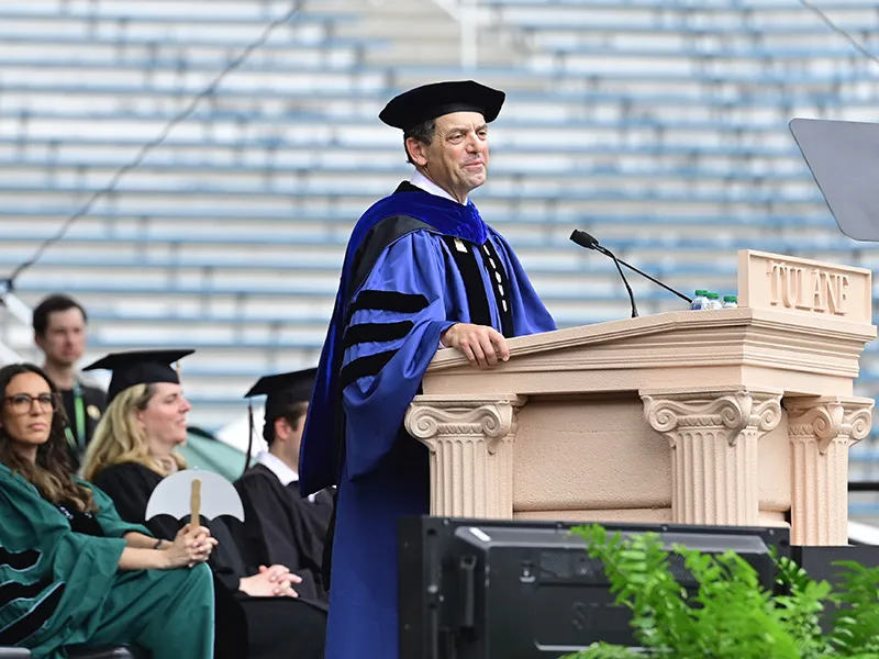 Dean Brian Edwards at commencement 2024