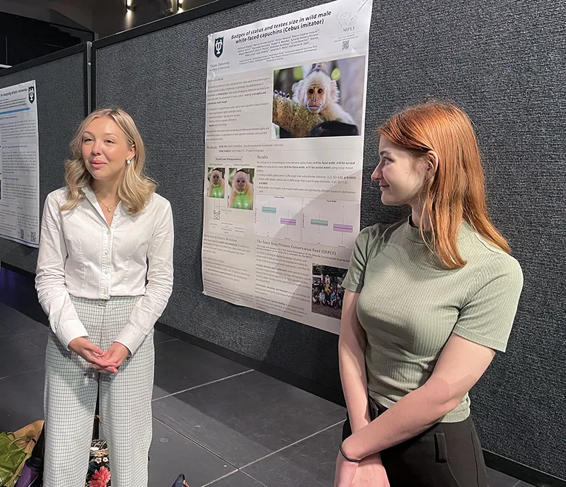 students present their research.
