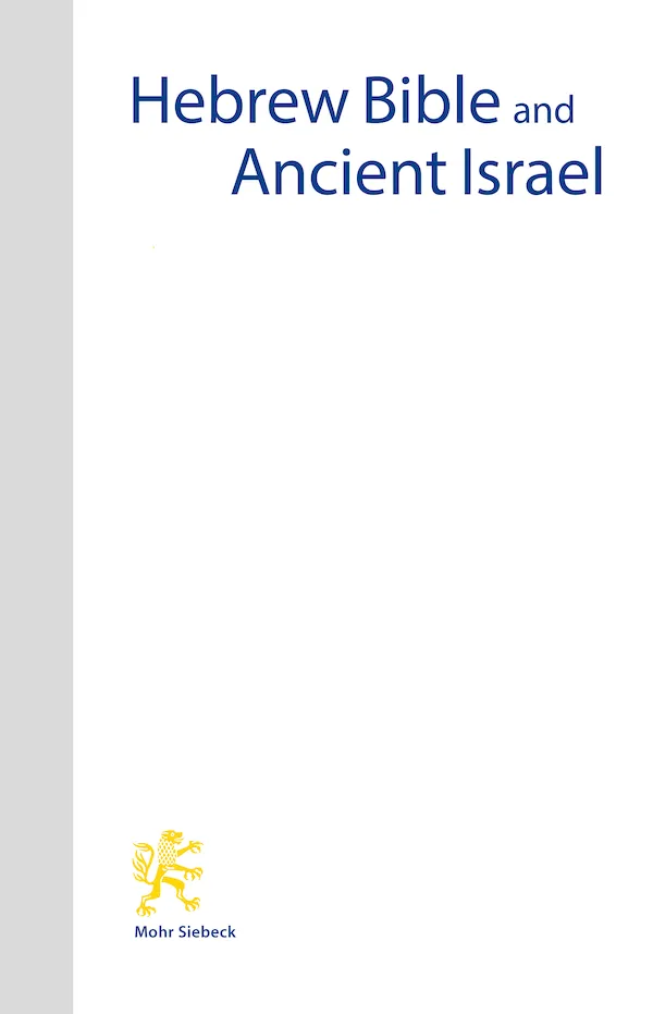 Book Cover with title Hebrew Bible and Ancient Israel
