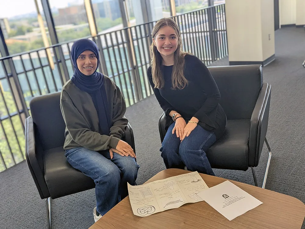 Students Adan Abbas and Maya Zeitoun