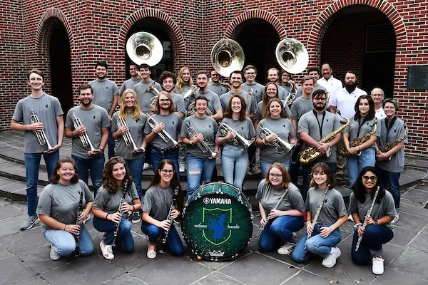 Tulane University Marching Band members