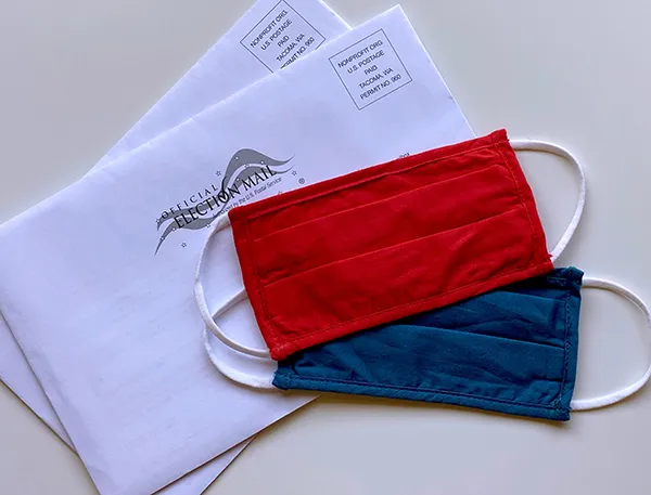 Face masks and mail in ballots