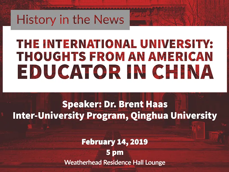 An American Educator in China Event Flyer