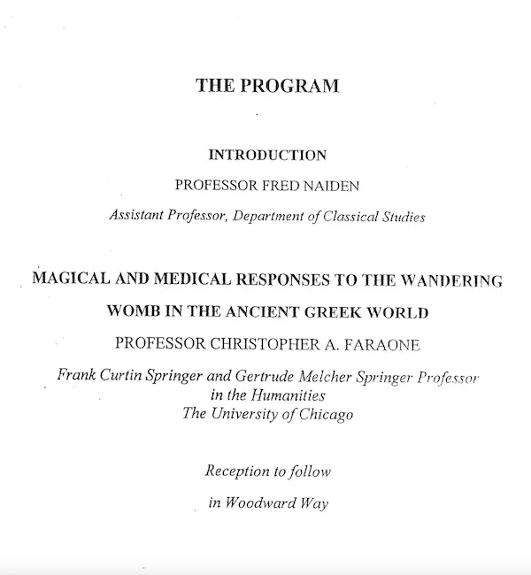 Flyer for the 2006 Georges Lecture