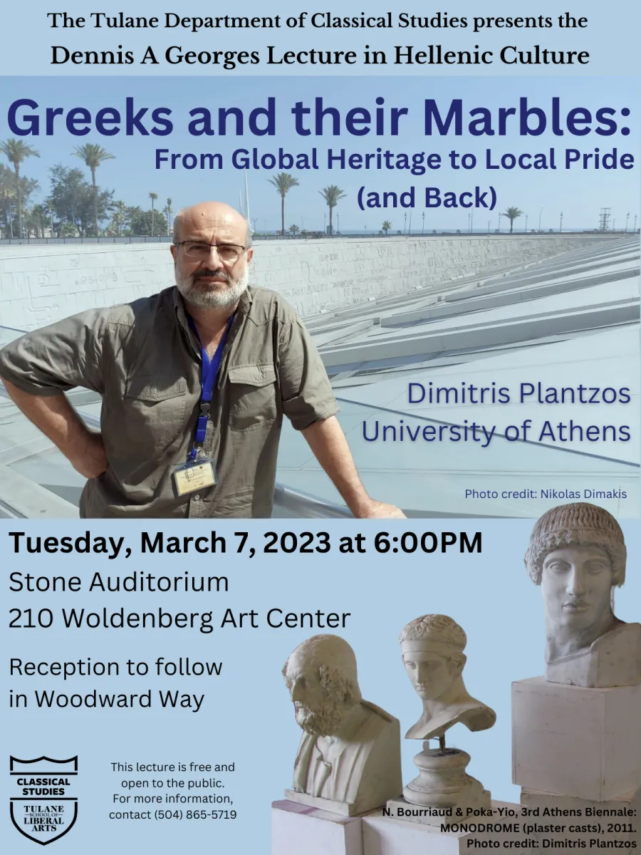 Poster for Greeks and their Marbles event
